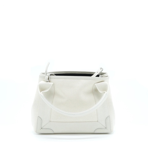 Balenciaga XS Navy Cabas Bag White Cream Black Logo Print Tote NWT - Picture 10 of 11